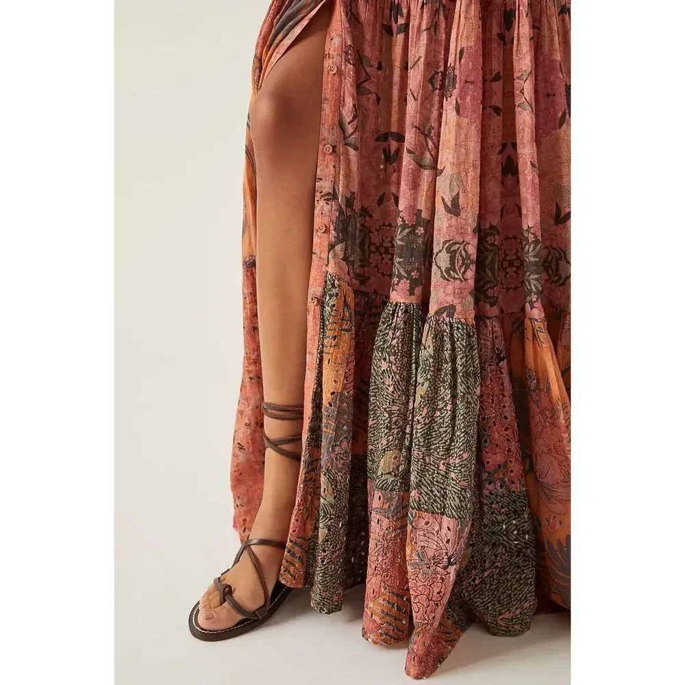 Anthropologie Mes Demoiselles Floral Eyelet Maxi Dress - Picture 4 of 8